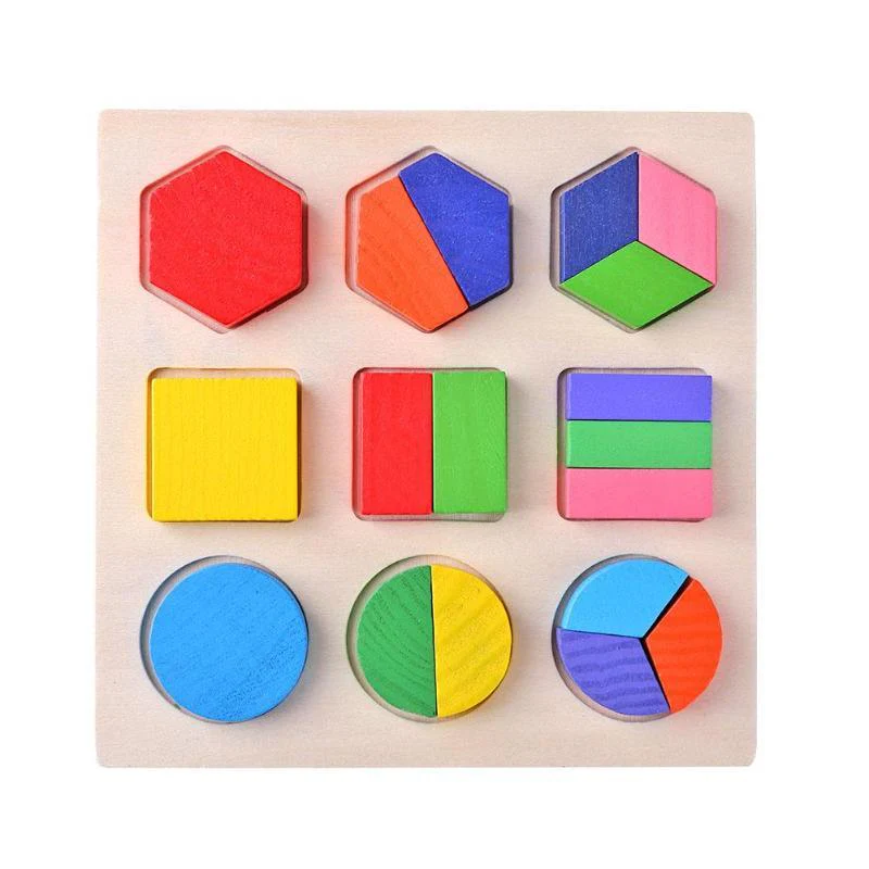 Puzzle Formes Géométriques Montessori en Bois – Image 5