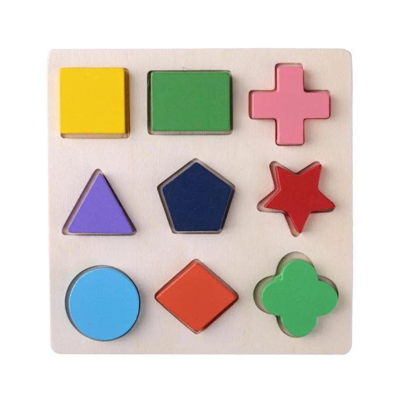 Puzzle Formes Géométriques Montessori en Bois – Image 3