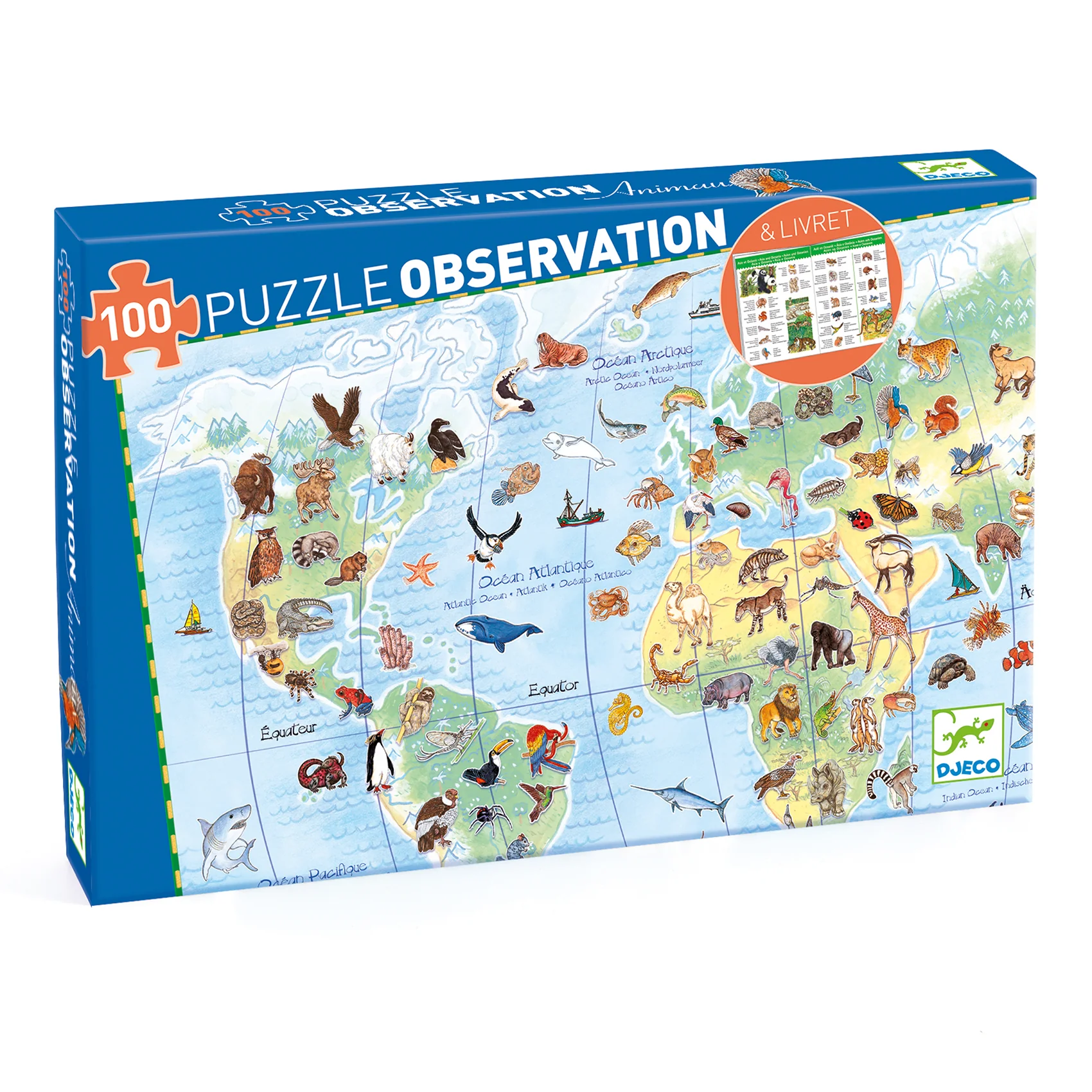 Puzzle observation - Les animaux du monde