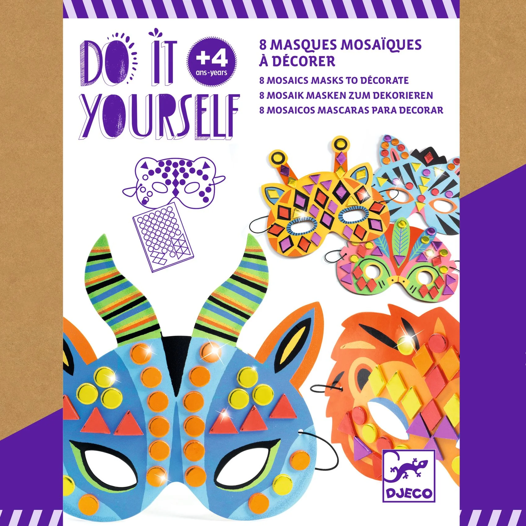 8 masques mosaïques à décorer - Do It Yourself – Image 3