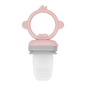 Grignoteur en silicone - Rose/gris