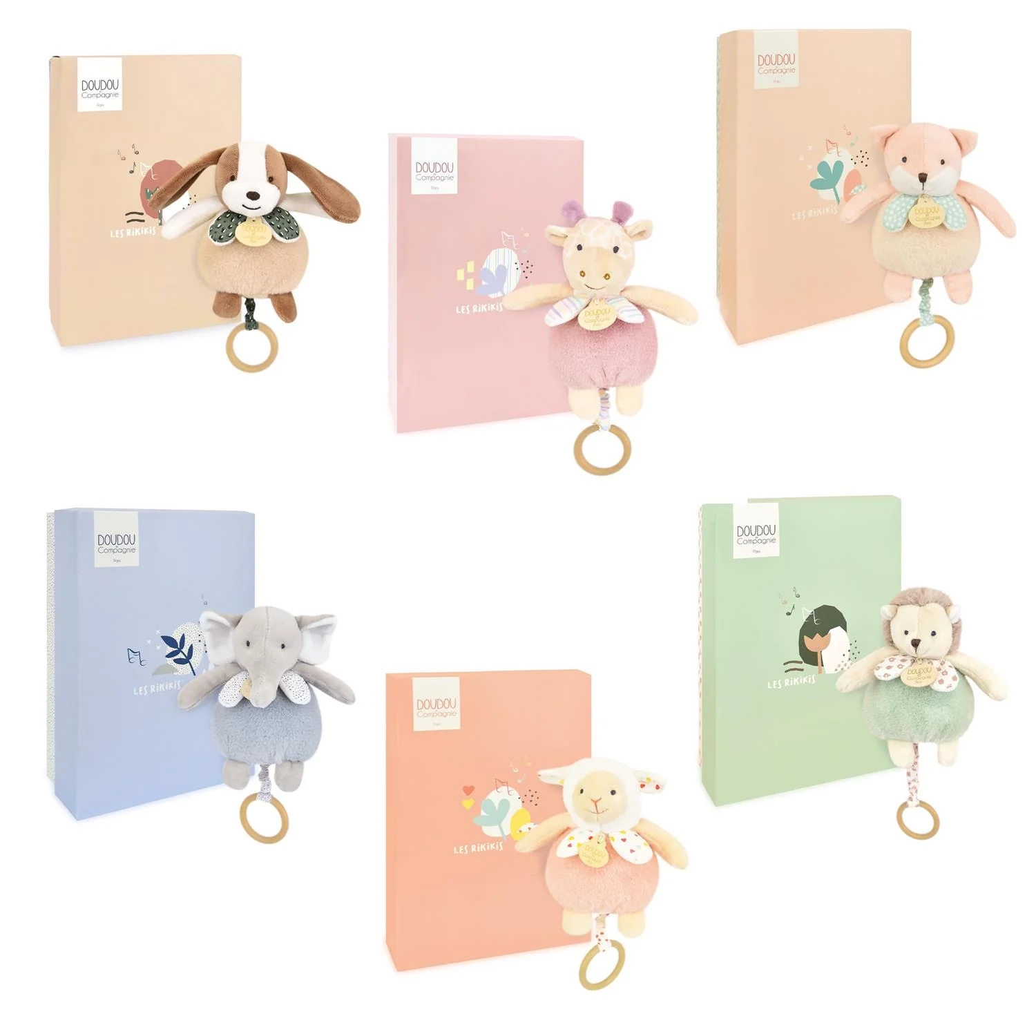 Boîte à musique + anneau en bois - gamme rikiki