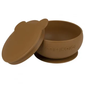 Bol & Couvercle silicone - Caramel