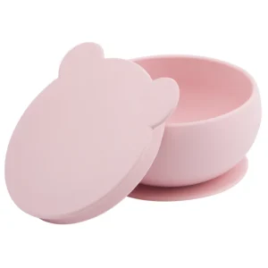 Bol & Couvercle silicone - Rose