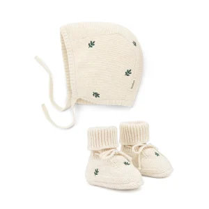 Bonnet et chaussons & tricot - coffret cadeau