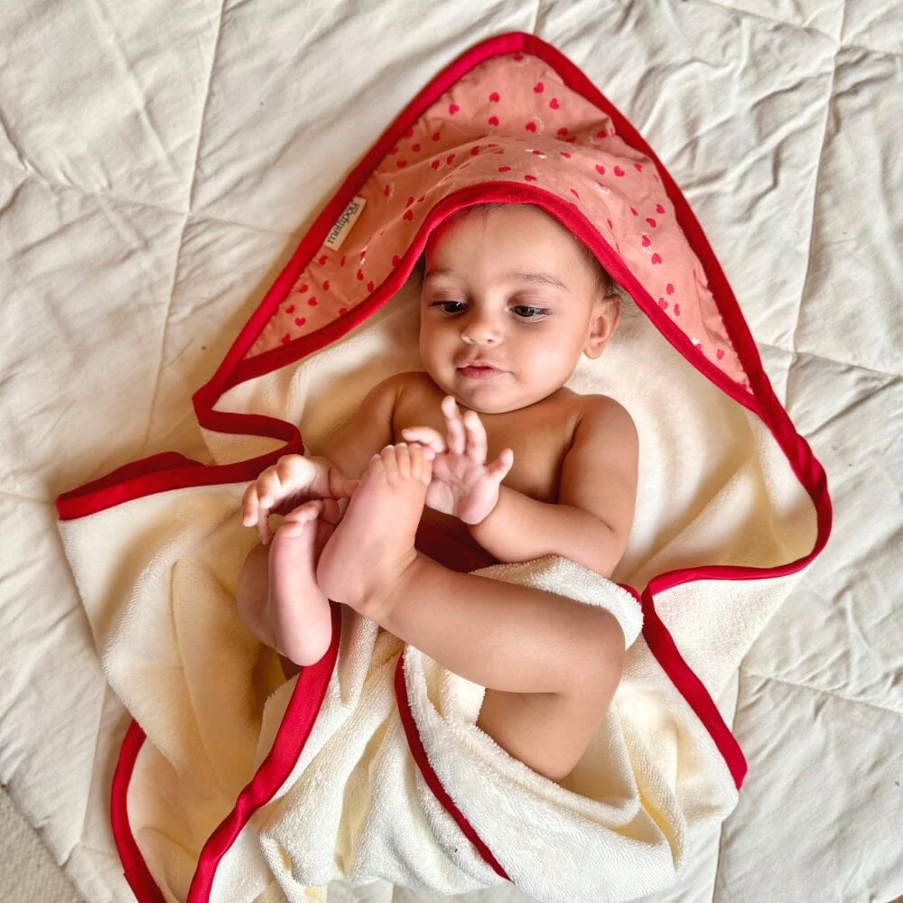 Cape de bain bébé fille - Amour – Image 4