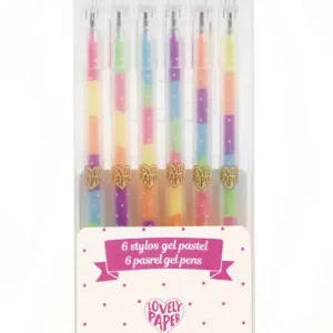 6 Stylos Gel - Pastel