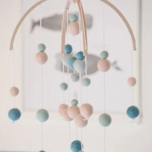 Mobile Montessori Bleu & Rose