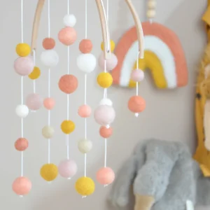 Mobile Montessori Corail Rose & Blanc