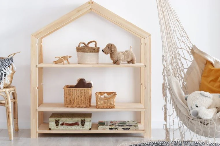 Etagère bibliothèque enfant en bois naturel