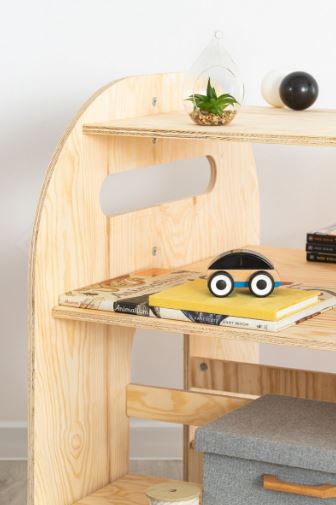 Etagère bibliothèque enfant en bois naturel – Image 2