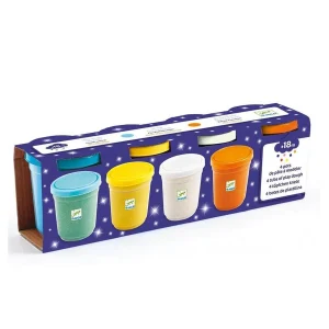 4 pots de pâte a modeler pailletée