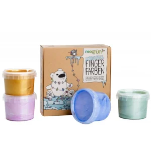 4 pots de peinture doigts - Coffret Mika
