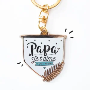 Porte clés - PAPA je t'aime tout plein